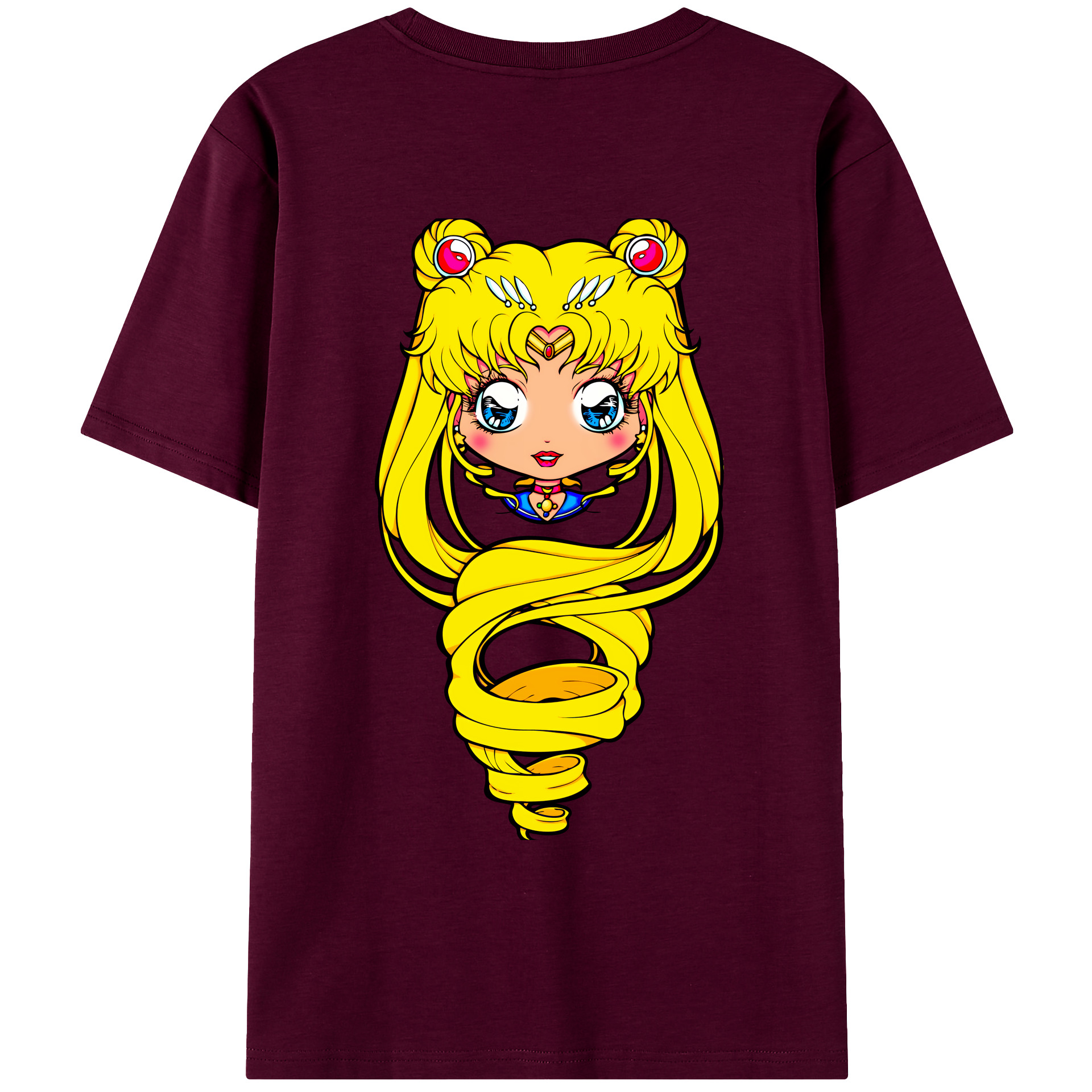 （画像用） 美少女戦士セーラームーン 月野 うさぎ つきの うさぎ Sailor Moon Tsukino Usagi レディース半袖Tシャツ(バックプリント)
